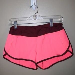 Lulu Lemon Speed Up Shorts Hot Pink